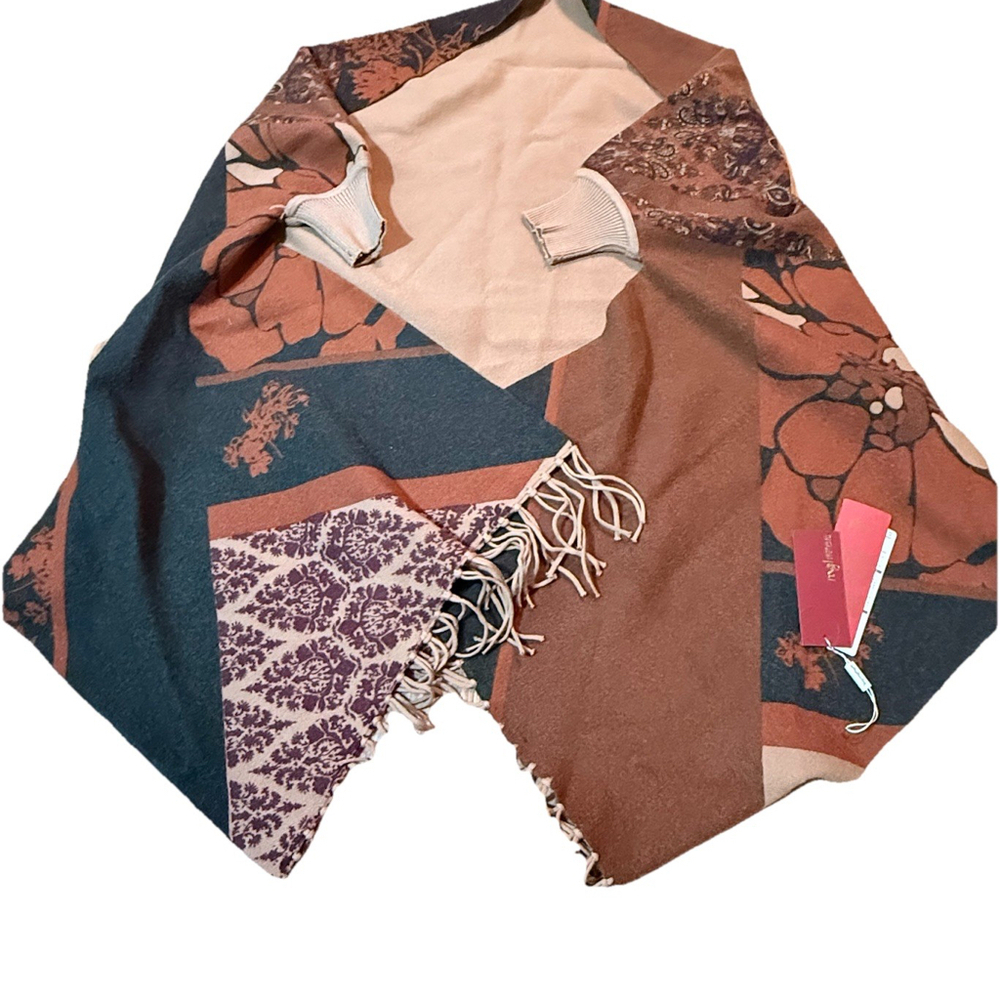 NXGL  oversized open-front poncho or blanket wrap cardigan
